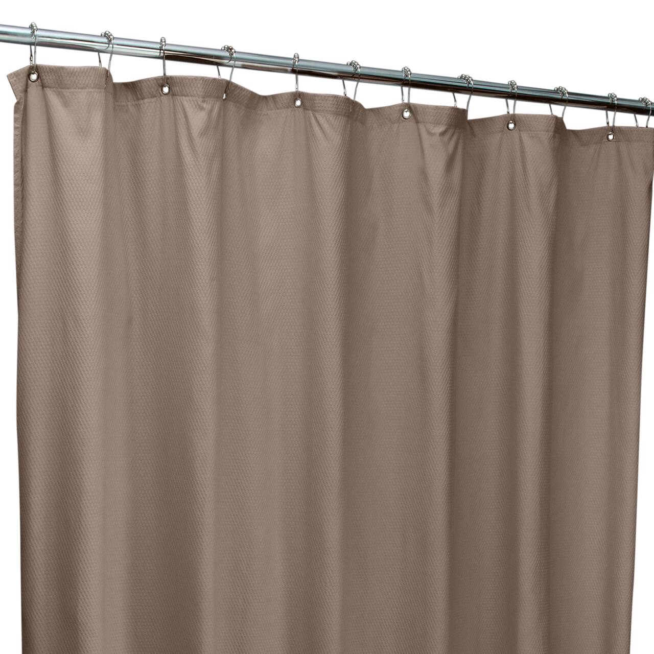 Bath Bliss Microfiber Soft Touch Diamond Design Shower Curtain Liner